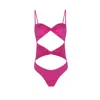 Luna B Lips Swimsuit In Pink/purple