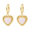 Luna Charles Women's Adore Opal Heart Huggies In Gold