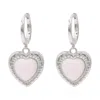 Luna Charles Women's Adore Opal Heart Huggies In Silver