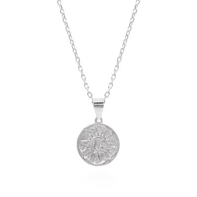 Luna Charles Women's Alba Sun Coin Necklace In Silver