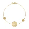 Luna Charles Women's Alena Sun Coin Bracelet In Gold