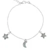 Luna Charles Women's Amelia Aventurine Star & Moon Charm Bracelet In Silver