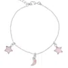 Luna Charles Women's Amelia Rose Quartz Star & Moon Charm Bracelet In Silver