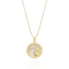 Luna Charles Women's Asta Zodiac Star Sign Necklace - Mother Of Pearl Gold Plated Capricorn In Gold