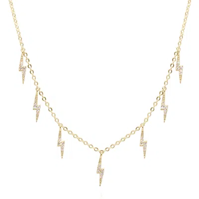 Luna Charles Women's Beau Lightning Necklace In Gold