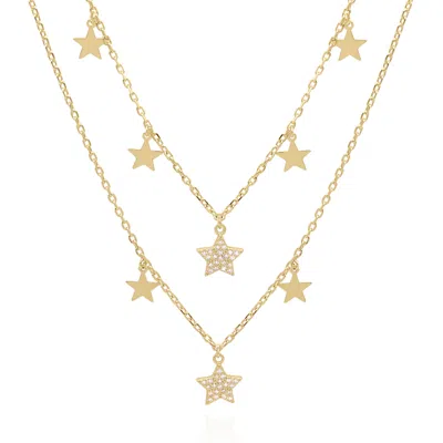 Luna Charles Women's Blake Double Row Star Necklace In Gold