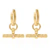 Luna Charles Women's Cassia T-bar Huggie Earrings