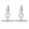 Luna Charles Women's Cassia T-bar Huggie Earrings