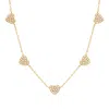 Luna Charles Women's Cerys Sparkling Heart Choker In Gold