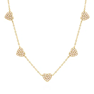 Luna Charles Women's Cerys Sparkling Heart Choker In Gold