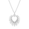 Luna Charles Women's Cher Starburst Heart Pendant Necklace In Silver