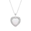 Luna Charles Women's Cora Opal Heart Necklace In Silver