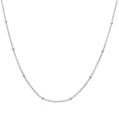 Luna Charles Women's Dua Bobble Chain Necklace In Silver