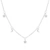 Luna Charles Women's Elsie Star & Moon Charm Necklace In Silver
