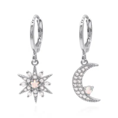 Luna Charles Women's Esmae Moon & Star Earrings In Silver