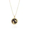 Luna Charles Women's Gold / Blue Asta Zodiac Star Sign Necklace - Blue Sandstone Gold Plated Libra