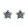 Luna Charles Women's Green / Silver Felicity Labradorite Spiky Star Stud Earrings