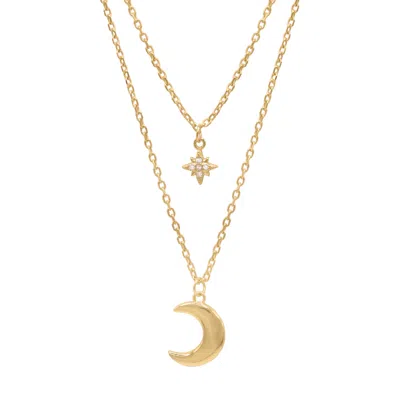 Luna Charles Women's Harper Moon & Star Charm Necklace In Gold