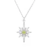 Luna Charles Women's Heidi North Star Birthstone Necklace Silver August