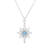 Luna Charles Women's Heidi North Star Birthstone Necklace Silver December