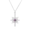 Luna Charles Women's Heidi North Star Birthstone Necklace Silver February