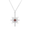 Luna Charles Women's Heidi North Star Birthstone Necklace Silver January