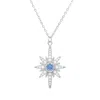 Luna Charles Women's Heidi North Star Birthstone Necklace Silver March