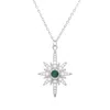 Luna Charles Women's Heidi North Star Birthstone Necklace Silver May