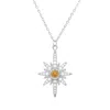 Luna Charles Women's Heidi North Star Birthstone Necklace Silver November