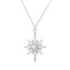 Luna Charles Women's Heidi North Star Birthstone Necklace Silver October