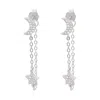 Luna Charles Women's Imogen Moon & Star Drop Chain Earrings  Sterling Silver