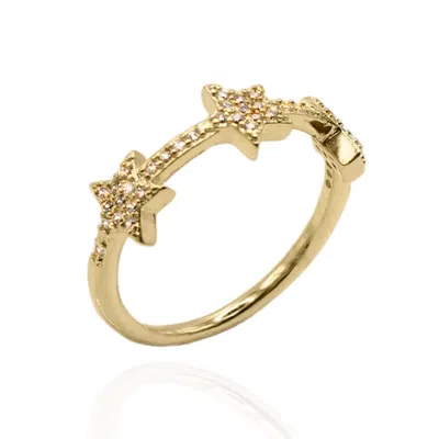 Luna Charles Women's Larissa Triple Star Ring Gold