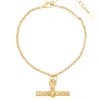 Luna Charles Women's Lola T-bar Bracelet - Gold Plated