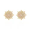 Luna Charles Women's Rhea Starburst Stud Earrings Gold Plated In Gold
