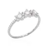 Luna Charles Women's Rosalie Three Star Crystal Ring Sterling Silver In Silver