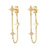 Luna Charles Women's Savannah Star Drop Chain Earrings In Gold