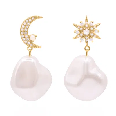 Luna Charles Women's Seraphina Pearl Drop Earrings In Gold