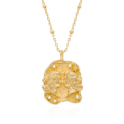 Luna Charles Women's Solara Zodiac Necklace - Gemini Star Sign - Gold Plated
