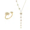 Luna Charles Women's Sparkling Star Gift Set - Necklace & Ring  - Gold Plated