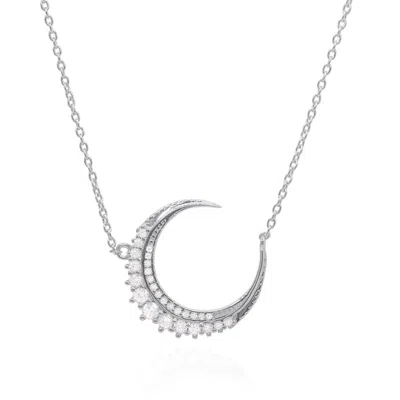 Luna Charles Women's Stevie Moon Pendant Necklace In Silver