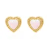 Luna Charles Women's Suki Opal Heart Studs In Gold