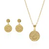 Luna Charles Women's Sun Coin Earring Gift Set - Necklace & Earrings - Gold Plated