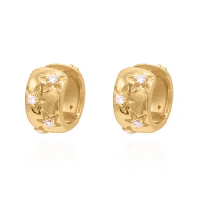Luna Charles Women's Thea Chunky Star Huggie Earrings - Gold Plated