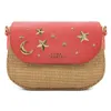 Luna Charles Women's Yellow / Orange Elena Star Studded Rattan Handbag In Yellow/orange