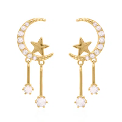 Luna Charles Women's Zoe Moon & Star Drop Earrings In Gold