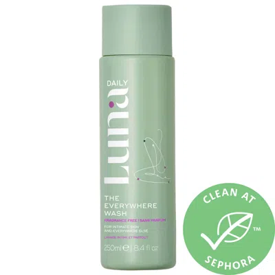 Luna Daily The Everywhere Wash - Fragrance Free With Prebiotics + Vitamins C+e For Sensitive Skin 8.4 oz / 250 In Green