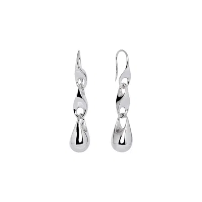 Luna Delphine Women's Silver Teardrop Earrings