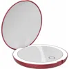 Luna London Compact Mirror In Scarlet Red