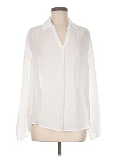 Pre-owned Luna Luz Long Sleeve Blouse In White
