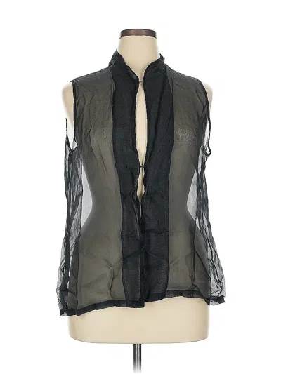 Pre-owned Luna Luz Sleeveless Blouse In Black